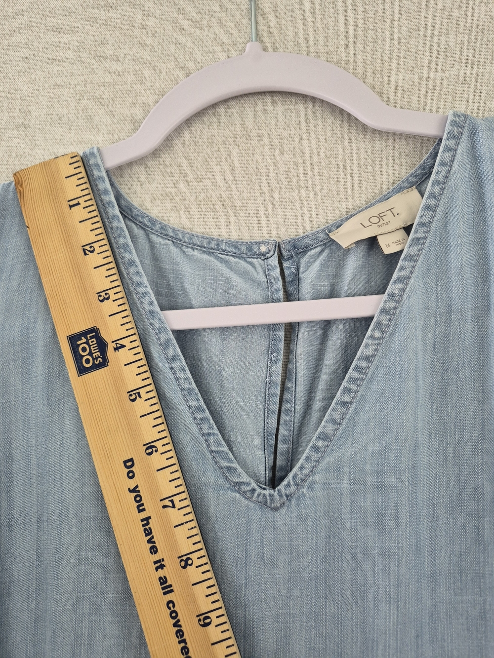 LOFT Light Blue Ruffle Sleeve Midi Dress Size M (SKU 0054) - Picture 13 of 15